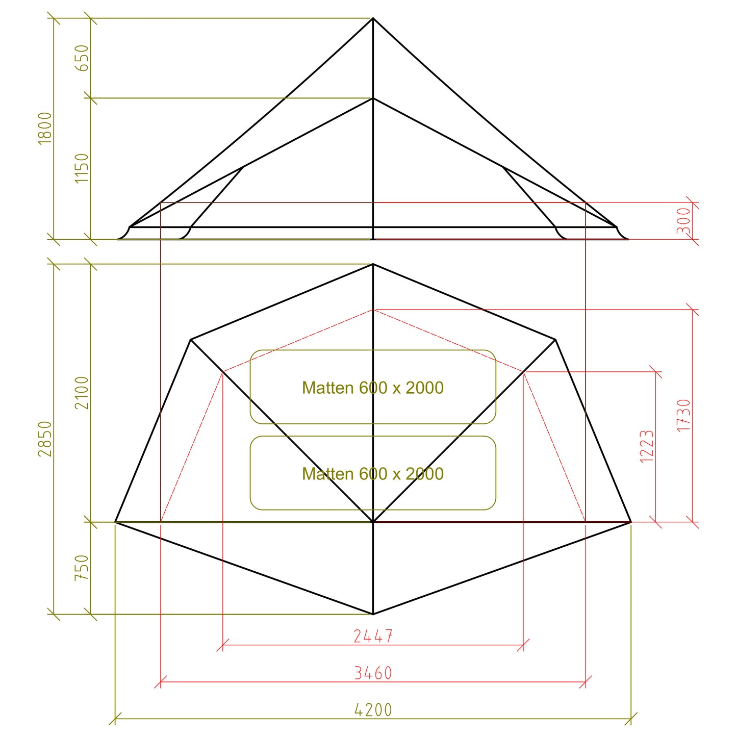 Tschum チャン 2P TAS shelter nut brown タス 2P ナッツブラウン タープ シェルター