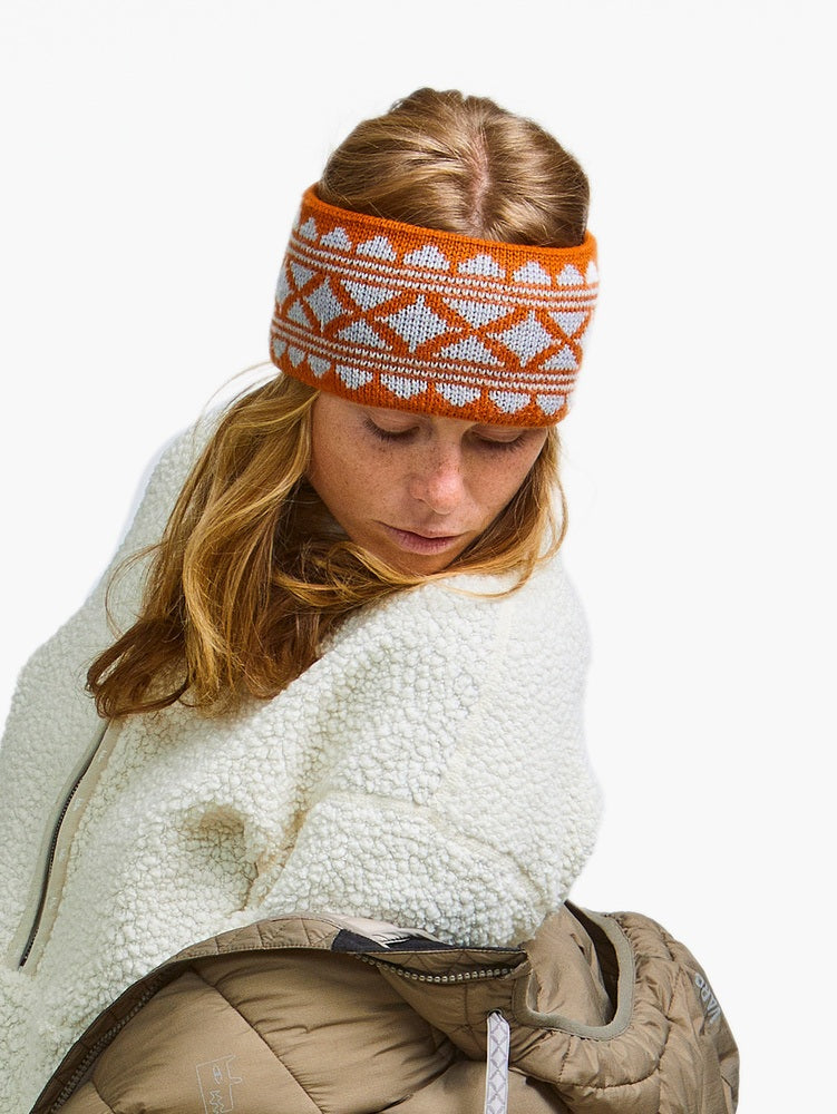 VARGKLADER ヴァーグクレイダー U ユニセックス WINTER HEADBAND grey w/rust orange ウィンターヘッドバンド