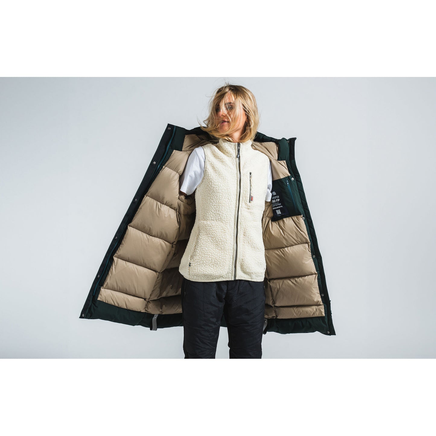 VARGKLADER ヴァーグクレイダー W VARGON FAT WOOL VEST ヴァーゴン ファット ウール ベスト off white オフホワイト women L サイズ