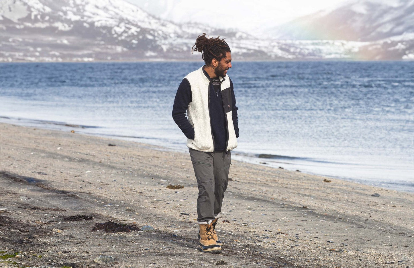 VARGKLADER ヴァーグクレイダー M VARGON FAT WOOL VEST ヴァーゴン ファット ウール ベスト off white オフホワイト