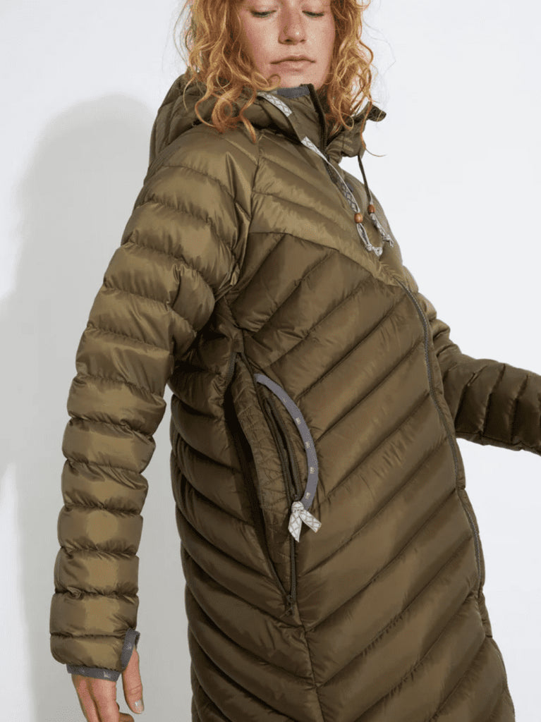サンプルセール U ZIP SAREK LONG DOWN HOOD ジップ サレック ロング ダウン フード olive and nature オリーブ ネイチャー