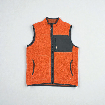 サンプルセール M VARGON FAT WOOL VEST ヴァーゴン ファット ウール ベスト orange / M