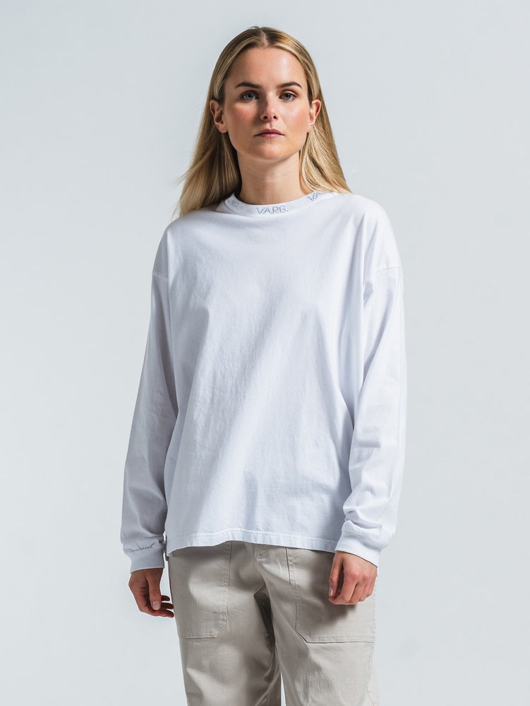 サンプルセール W SKREA LONG SLEEVE TEE スクレア ロングスリーブ Tシャツ white XL サイズ ホワイト