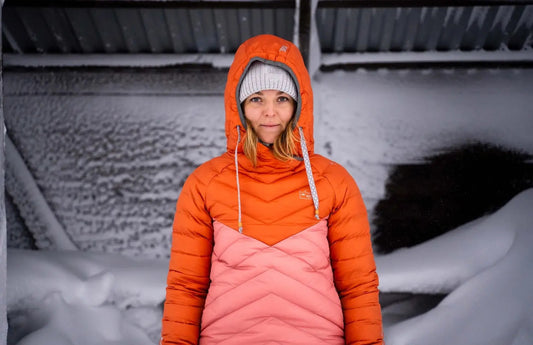 サンプルセール U SAREK LONG DOWN HOOD ANORAK サレック ロング ダウン フード アノラック retro orange ＆ pink レトロオレンジ ＆ ピンク